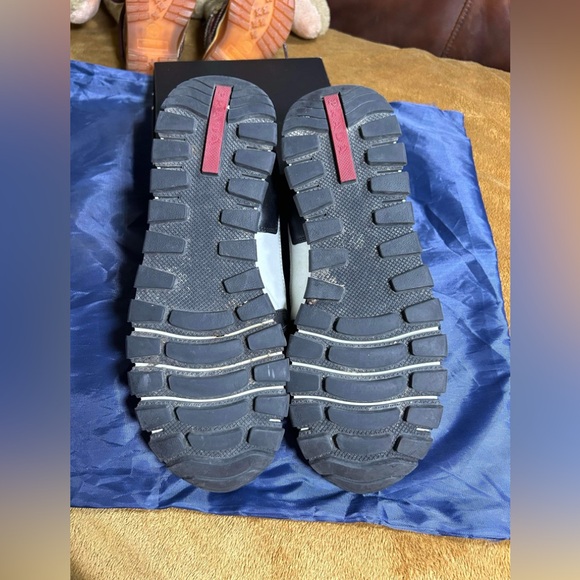 PRADA Leather Upper White Athletic Shoes for Women Sz 39 US 9 - Picture 4 of 12